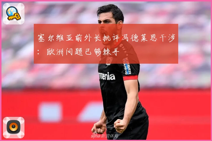 塞尔维亚前外长批评冯德莱恩干涉：欧洲问题已够棘手